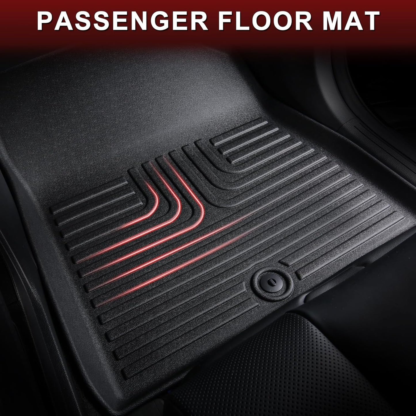 Wayhigh-All Weather Floor Mats and Cargo Liner Set Fit for Kia K4 2025,Custom Fit TPE Car Mats Heavy Duty Rubber Floor Liners for K4 Accessories