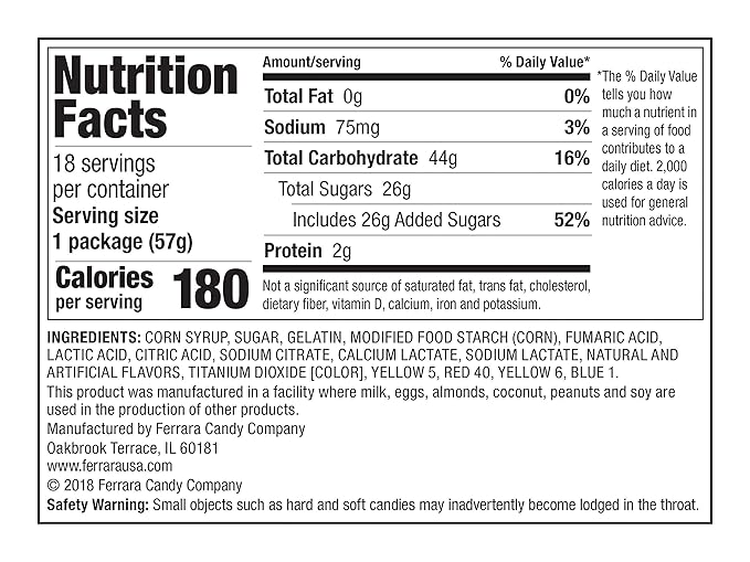 Trolli Sour Brite Crawlers Minis Candy, Sour Gummy Worms, 2 Ounce Treat-Size Pouches (Pack Of 36)