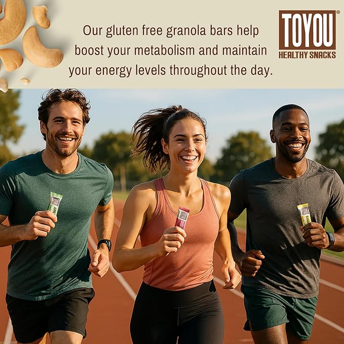 ToYou Chewy Fruit and Nut Bars - Healthy Protein Snacks | Salted Caramel Dark Chocolate - 1.41 Ounce (Pack of 12) | Soft Chewy, Fiber-packed Granola Bars for Adults and Kids, Made with Natural Ingredients