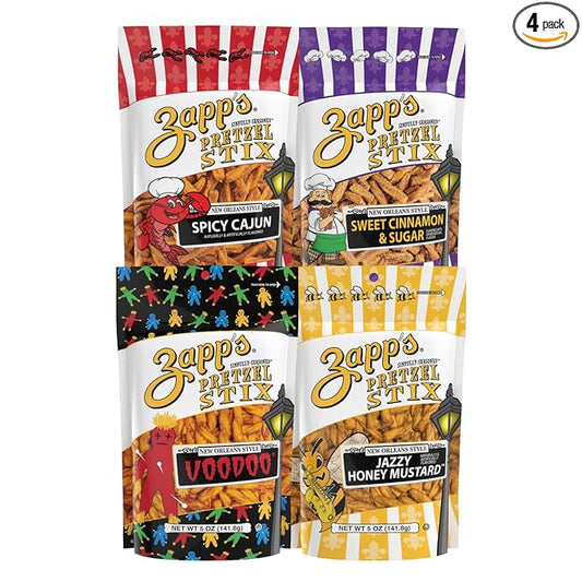 Zapp’s Pretzel Stix Variety Pack, 16 oz., 4 Count