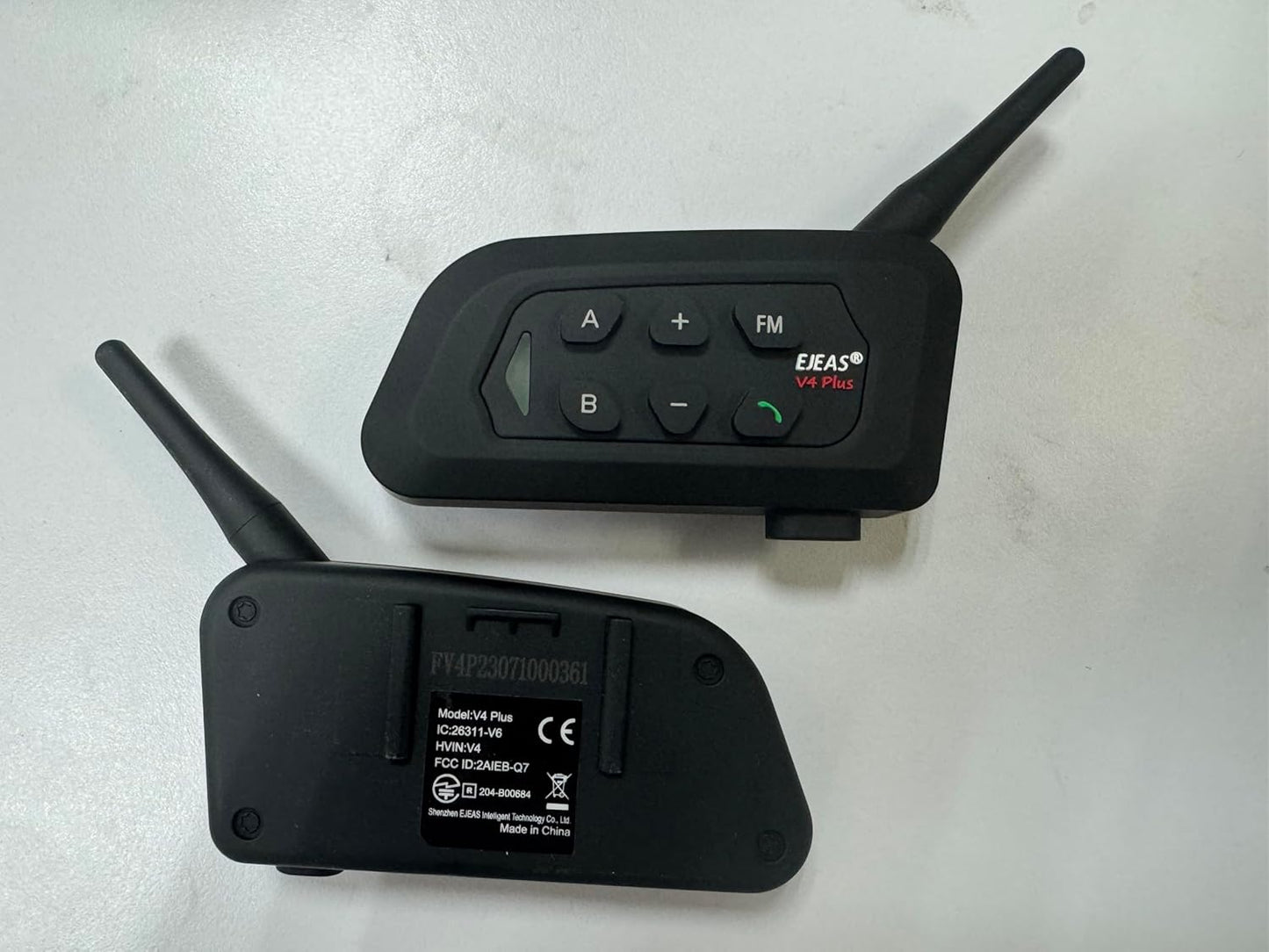 MIMIRACLE V4 Plus Motorcycle Helmet Bluetooth Intercom Headset, Up to 4 Riders 1500M IP65 Waterproof Motorbike Communication System for Skiing/ATV/Off Road -2 Pack