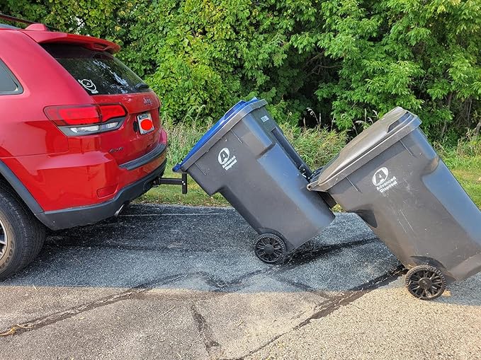 American-Made Premium Single Can Receiver Mounted Garbage Hook with Can Coupler - by Garbage Commander