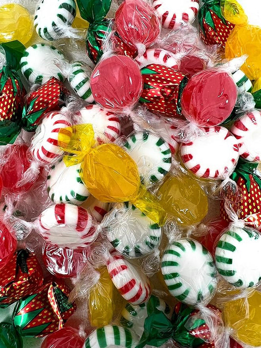 American Favorites Candy Party Mix Individually Wrapped Hard Candies Bulk Assortment 7 Flavors Variety Pack Resealable Bag 1 Lb 70+pcs (16 Oz)