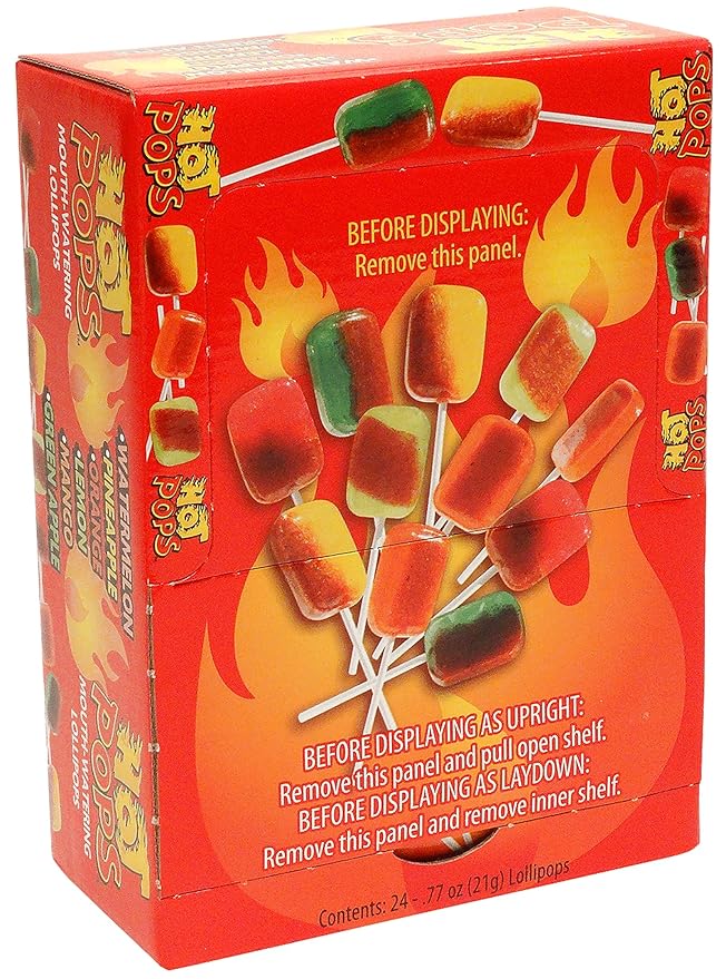 Yummy Lix Hot Pops Gourmet Lollipops, (Pack of 24)