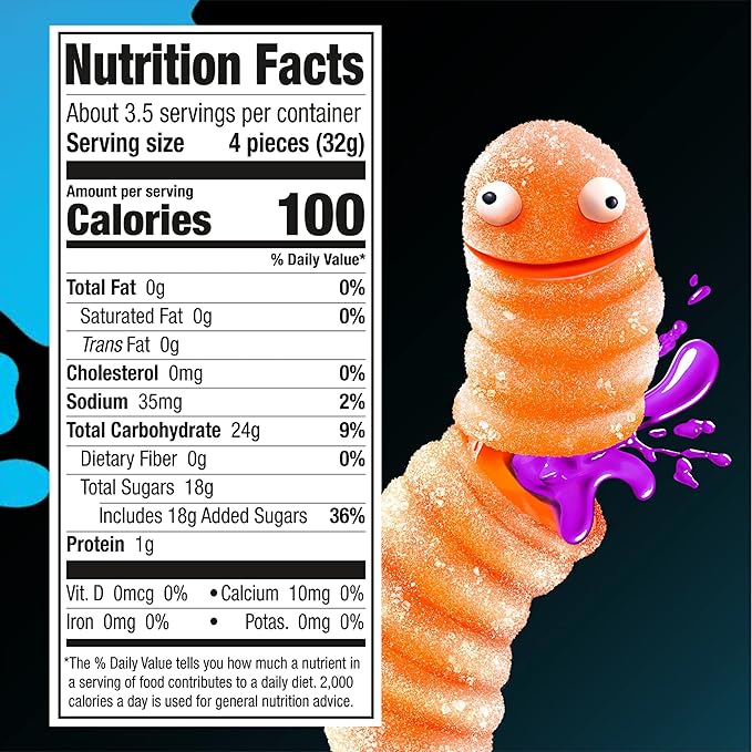 Trolli Sour Bursting Crawlers, Sour Gummy Candy, 4.25 Ounce (Pack of 12)