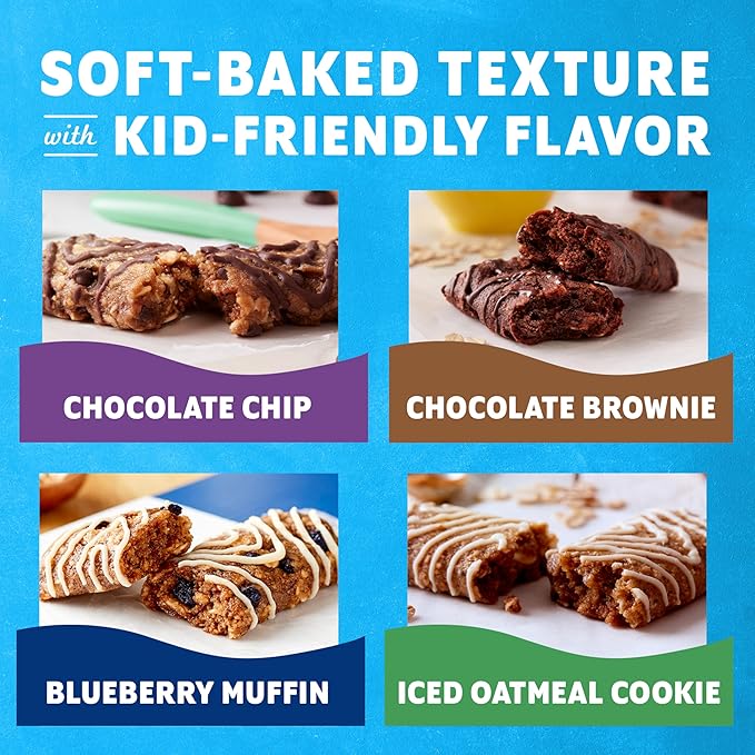 Zbar - Variety Pack - 4 Flavors - Soft Baked Snack Bars - Non-GMO - 10-14g Whole Grains - USDA Organic Granola Bars, School Snacks (18 Pack)