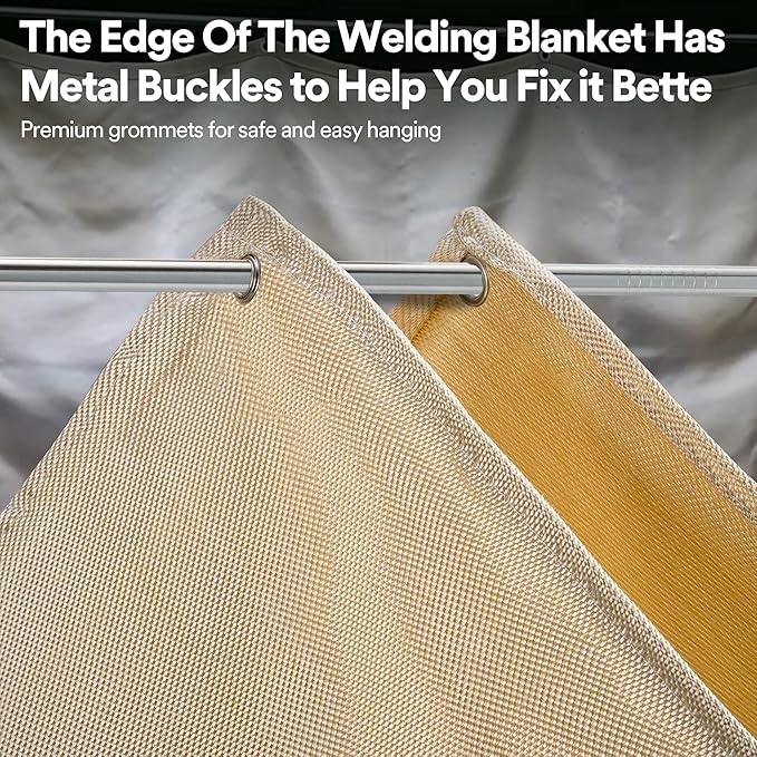 Welding Blanket, Heavy Duty Welding Blanket 6FTx8FT Large Size Fiberglass Welding Curtain