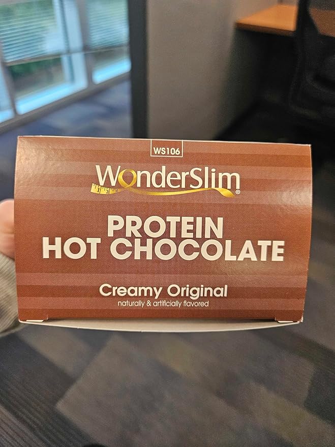 Wonderslim Protein Hot Chocolate, Hot Cocoa, Low Sugar, Low Carb, Keto Friendly & Gluten Free (7ct)