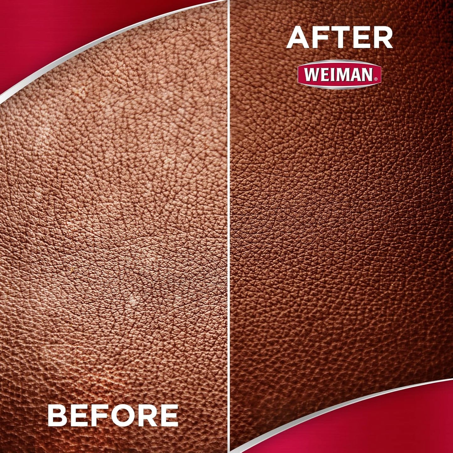 Weiman 3 in 1 Deep Leather Conditioner Cream (Microfiber Cloth) - Restores Leather Surfaces - Use on Leather Furniture, Car Seats, Shoes, Bags, Jackets, Saddles