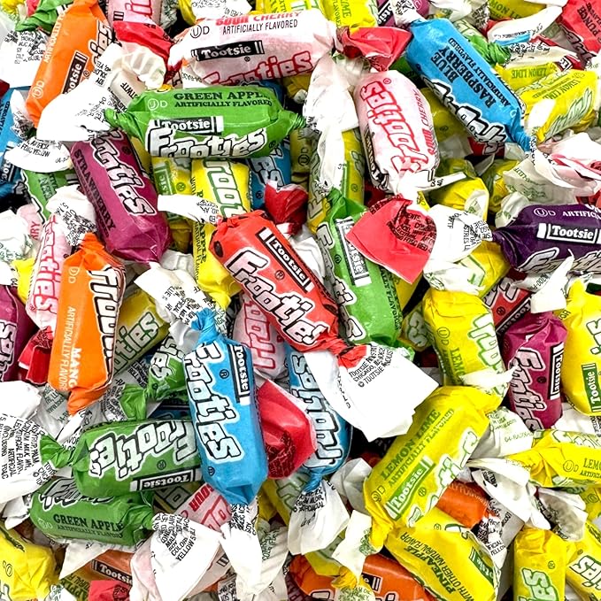 Totsie Fruities Assorted Fruity Flavored Chewy Candy-1.5 lbs of 10 Mixed Flavors Individually Wrapped, Fruit Chews, Gluten and Peanut Free, Ultimate Variety(24 oz)