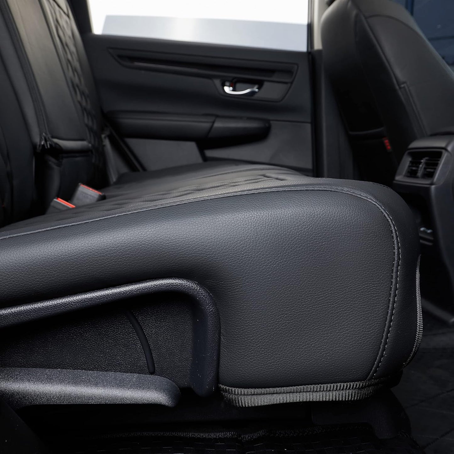 coverdream Custom Seat Covers Compatible with Select Honda CRV 2015 2016 Models - Leatherette (Red/Black,Full Set)