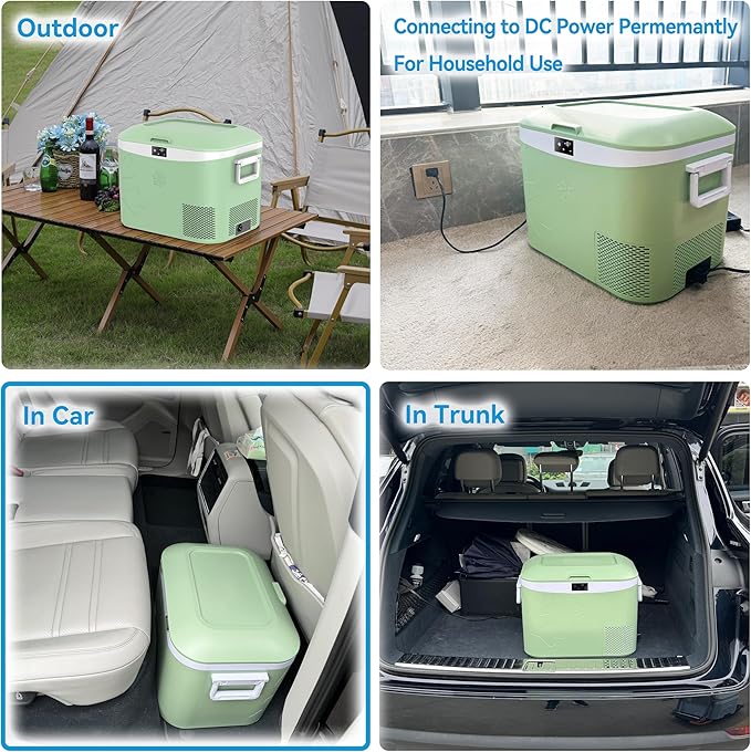 Car Refrigerator Portable 12V Fridge 19 Quart (18 Liter) 12 Volt Freezer Compressor Cooler 12V/24V DC 110～240 V AC for Truck Van RV Camper SUV and Home Use -18℃~+15℃