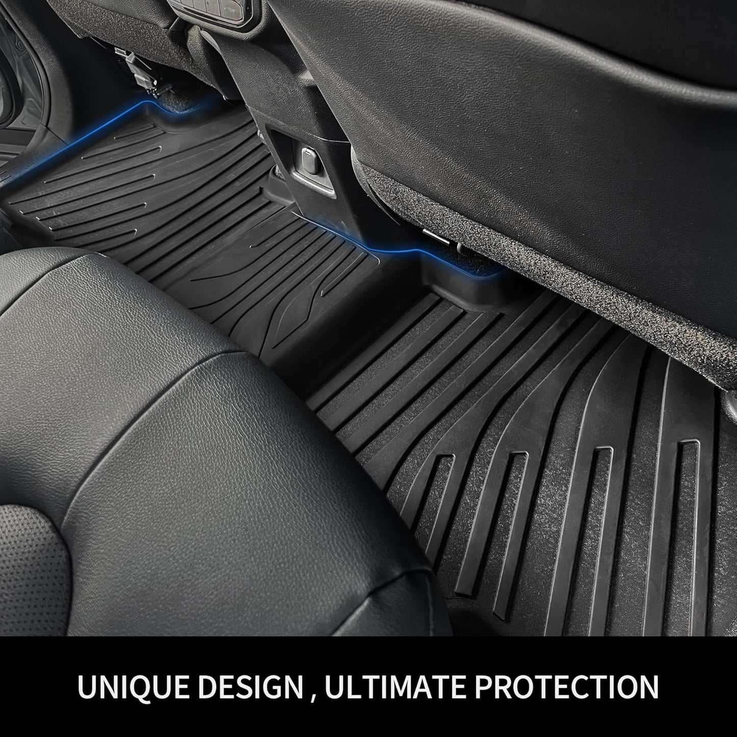 OEDRO Floor Mats Fit for Toyota Tacoma 2024 2025 Double Cab Auto Trans (NOT for Hybrid), Custom TPE All Weather Floor Liners for Tacoma TRD/SR/SR5/limited Car Front&Rear 2 Row Mats