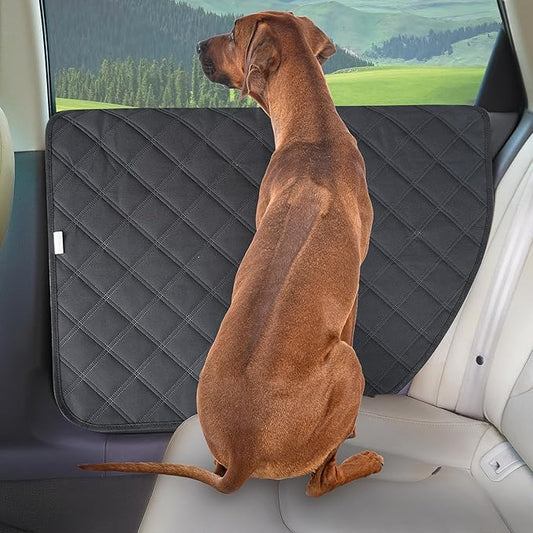 Dog Car Door Protector ??Anti-Scratch/Stain-Resistant, Window-Roll-Compatible, No Tint Damage, 2-Pack, Secure Fit for Car/SUV/Truck