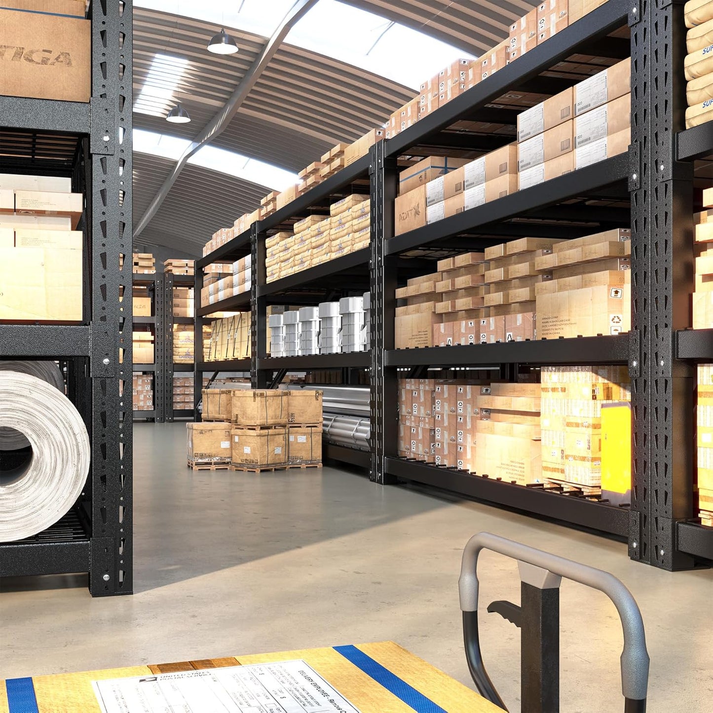 Bepatio 11000LBS Garage Shelving Heavy Duty, 72" H Storage Shelves Adjustable 4-Tier Metal Shelves, Industrial Shelving for Garage,Shop, Warehouse, Basement, Commercial, 72" H× 60" W × 24" D, Black