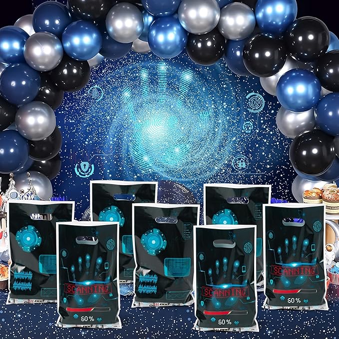 Top Secret Spy Party Favor Bags - 50Pcs Mysterious Secret Agent Goody Candy Treat Gifts Bags, Mystery Spy Themed Party Decorations for Kids Boys Girls Birthday Escape Room Events Supplies