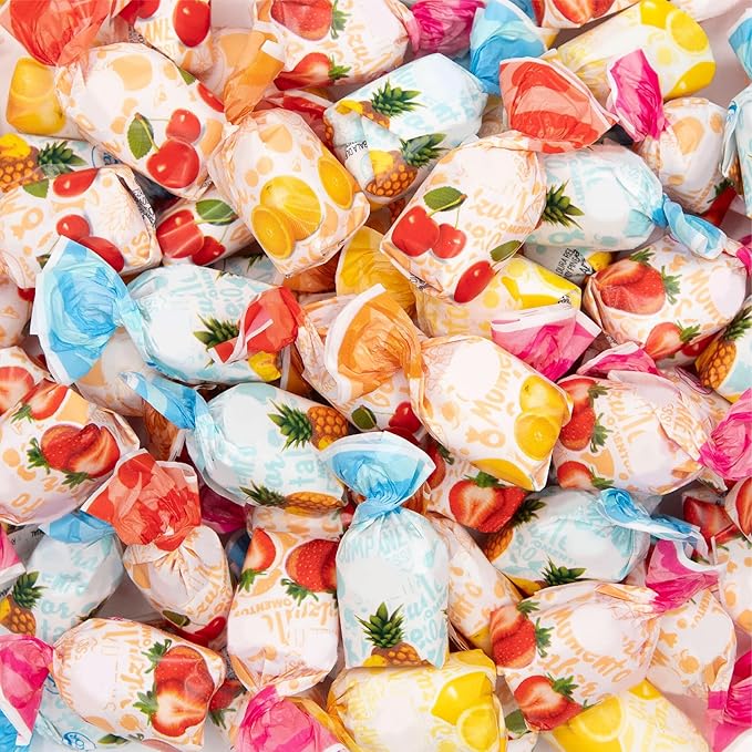 Arcor Fruit Filled Hard Candy | 2 Pound Bulk Bag | Assorted Fruit Flavors | Individually Wrapped Bon Bons Candy for Office and Parties | Orange, Cherry, Lemon, Strawberry, Pineapple