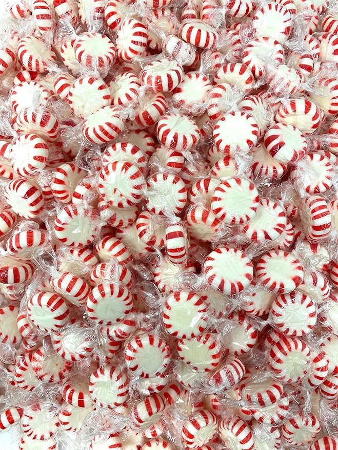 American Old Fashioned Peppermint Starlights Mints Hard Candy Discs Individually Wrapped Bulk 6 Lb's 450+ pcs (96-Oz)