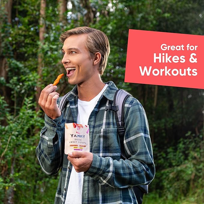 Yammy Dried Sweet Potato Sticks (Pack of 5), 1 Ingredient Superfood Snack, Healthy, 3g Protein, Asian Korean Chinese Japanese Food, Individually Wrapped Snacks For Humans, People, Gluten Free, Vegan