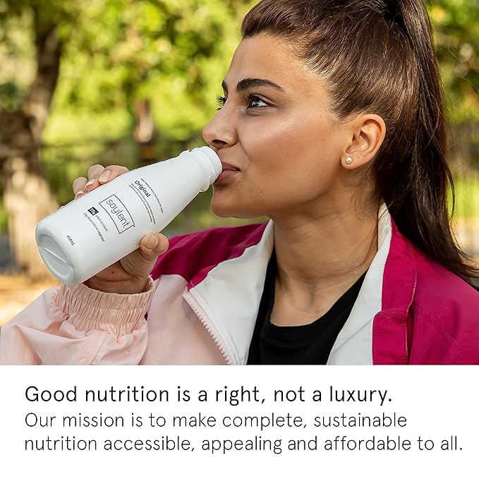 Soylent Original Meal Replacement Shake, Ready-to-Drink Plant Based Protein Drink, Contains 20g Complete Vegan Protein and 1g Sugar, 14oz, 12 Pack