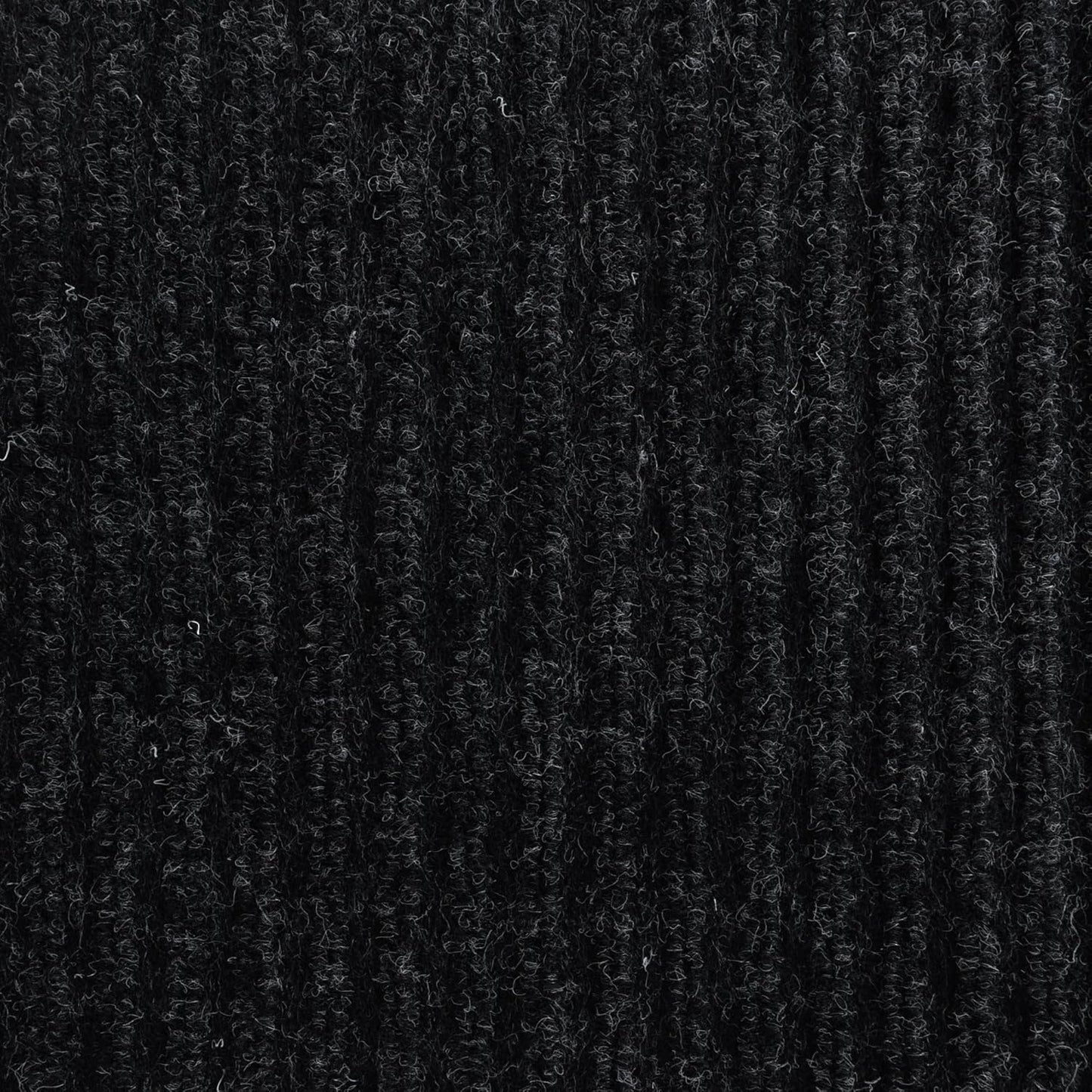 iCustomRug Spartan Weather Warrior Indoor/Outdoor Utility Ribbed Carpet Runner with Non-Slip Thermoplastic Rubber Backing, 28in X 10ft in Black