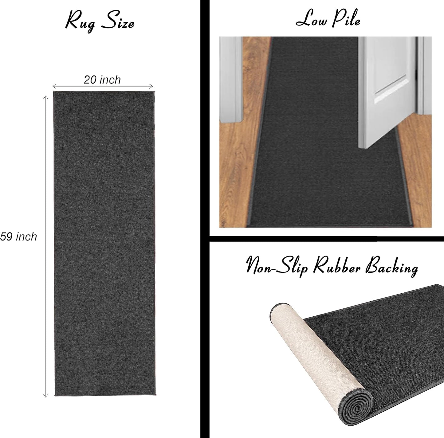 Ottomanson 20" x 59" Laundry Room Rug - Non-Slip Mat for Laundry & Mudroom - Durable, Stain-Resistant, and Easy to Clean - Perfect for High-Traffic Areas - Runner Rug for Entryway Bathroom, Yellow/Red