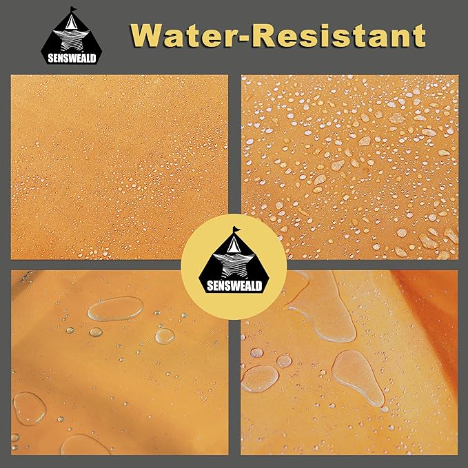 Heavy Duty Canvas Tarp 4x8 Feet 16oz Water-Resistant Canvas with Grommets，Tear Resistant, Durable, Multipurpose Protective Tan Tarp Cover for Camping, Tent, Car