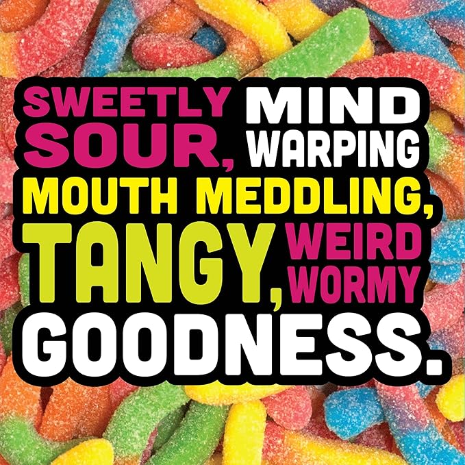 Trolli Mini Sour Brite Crawlers Candy, Cherry-Lemon, Strawberry-Grape & Orange-Lime, Sweet and Sour, Gummy Worms, 18 oz (30 ct)