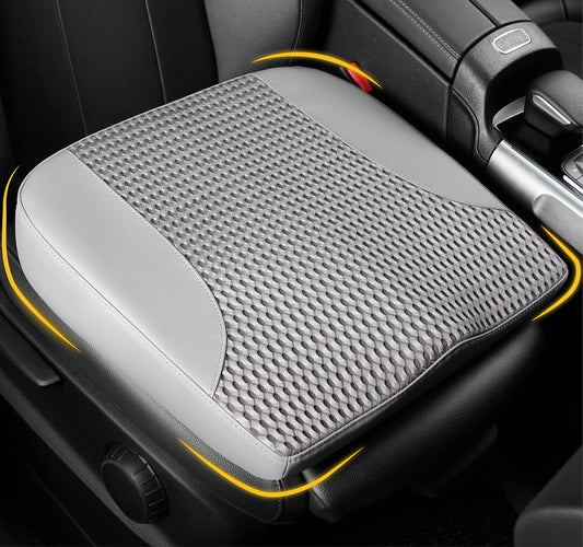 Car Seat Cushion, Comfortable Memory Foam Seat Pillow for Driving, Sciatica-Back Pain Relief, Cushion for Car-Truck, Office, Wheelchair - Gray