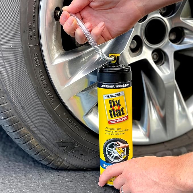 Fix-A-Flat S60430 Aerosol Emergency Flat Tire Repair and Inflator, for Large Tires, Eco-Friendly Formula, Universal Fit for All Cars and Small Trucks/SUVs, 20 oz. (Pack of 1)