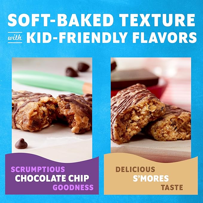 Zbar - Chocolate Chip and S'mores - Variety Pack - Soft Baked Snack Bars - Non-GMO - 11g Whole Grains - USDA Organic Granola Bars, School Snacks (18 Pack)