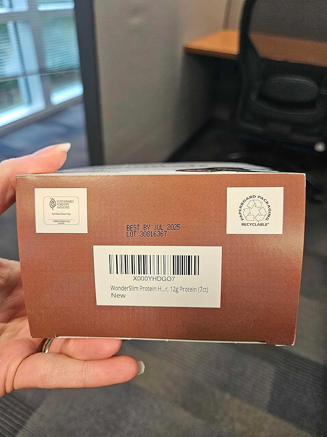 Wonderslim Protein Hot Chocolate, Hot Cocoa, Low Sugar, Low Carb, Keto Friendly & Gluten Free (7ct)