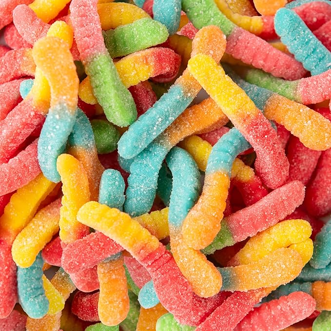 5 lb Bulk Gummy Candy Box – Includes Gummi Bears, Cinnamon Bears, Sour Gummy Worms, and Gummi Peach Rings – Fun Variety Mix for Candy Buffets, Parties, Snacking & Gifting