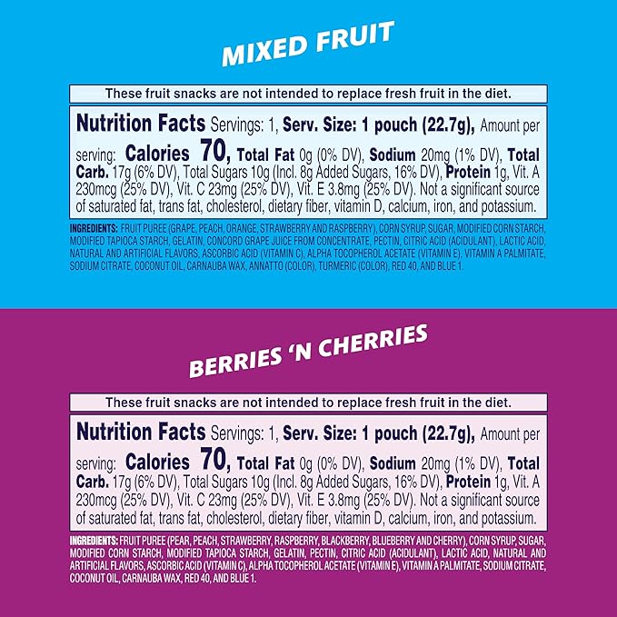 Welch's Fruit Snacks, Mixed Fruit Snack Box, Gluten Free, 0.8oz Snack Packs (Pack of 60)
