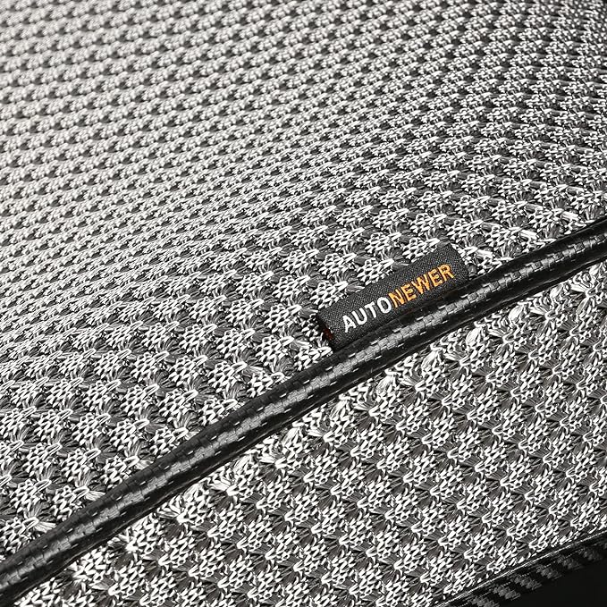 Auto Newer Luxury Breathable Car Seat Cover Fit Four Seasons, Universal Front of Car Seat Cushions, Bottom Seat Covers of Full Wrapped Edge,Universal Fit for 95% Cars,SUV,Pickup,Van(Grey，2PCS)