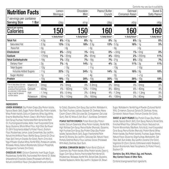 WonderSlim Protein Snack Bar, Variety Pack, (7ct)