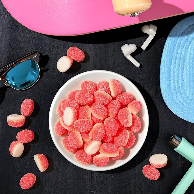 Trolli Strawberry Puffs, Sour Gummy Worms Candy, 4.25 Ounce Bags (Pack of 12)