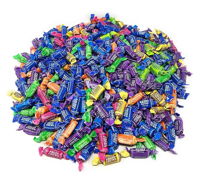 Tootsie Roll Fruit Chews American Holiday Candy Fruity Favorites Party Mix Bag Soft And Chewy Taffy Midgees Individually Wrapped Assorted Flavor Variety 8 Lbs (128 oz) - Made In USA