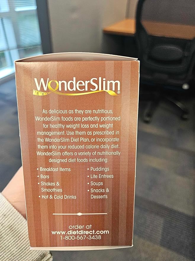 Wonderslim Protein Hot Chocolate, Hot Cocoa, Low Sugar, Low Carb, Keto Friendly & Gluten Free (7ct)