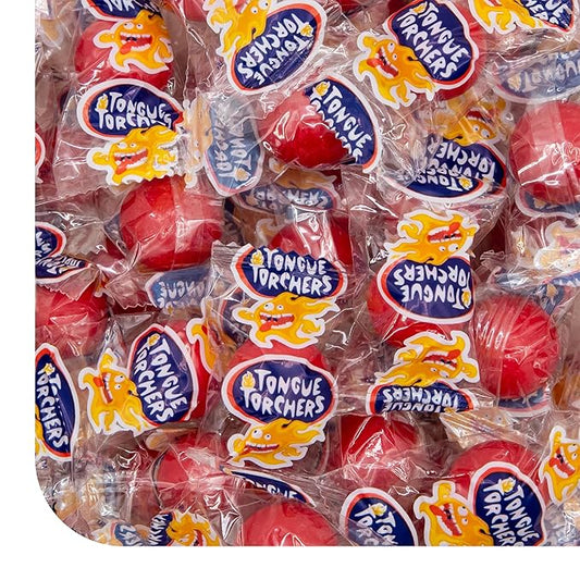 Tongue Torchers - 2 Pound Bulk Pack (About 160 Count) - Cinnamon Hard Candy - Individually Wrapped Halloween Candies - Spicy Nostalgic Treat