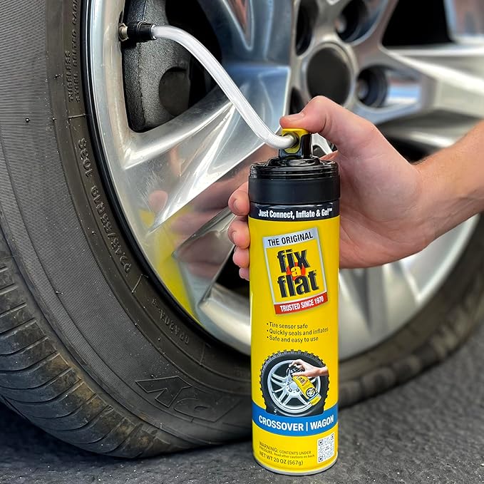 Fix-A-Flat S60430 Aerosol Emergency Flat Tire Repair and Inflator, for Large Tires, Eco-Friendly Formula, Universal Fit for All Cars and Small Trucks/SUVs, 20 oz. (Pack of 1)