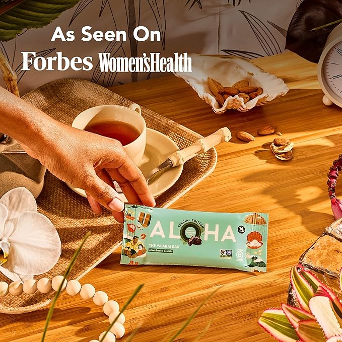 ALOHA Organic Plant Based Protein Bars | The Pa'akai Bar - Special Edition | 6 Count, 1.98oz Bars | Vegan, Low Sugar, Gluten Free, Paleo, Low Carb, Non-GMO, Stevia Free, Soy Free, No Erythritol
