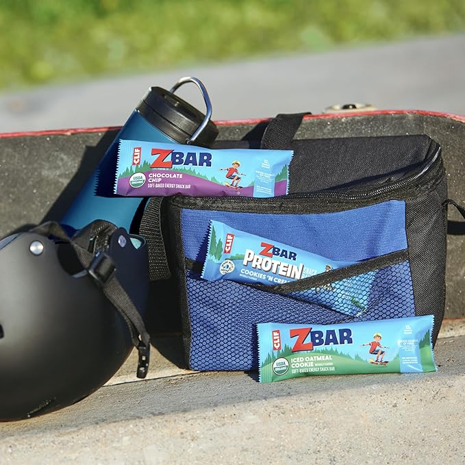 Zbar Protein - Cookies 'N Creme - Crispy Snack Bars - Made with Organic Oats - Non-GMO - 5g Protein - Gluten Free Protein Bars, School Snacks (15 Pack)