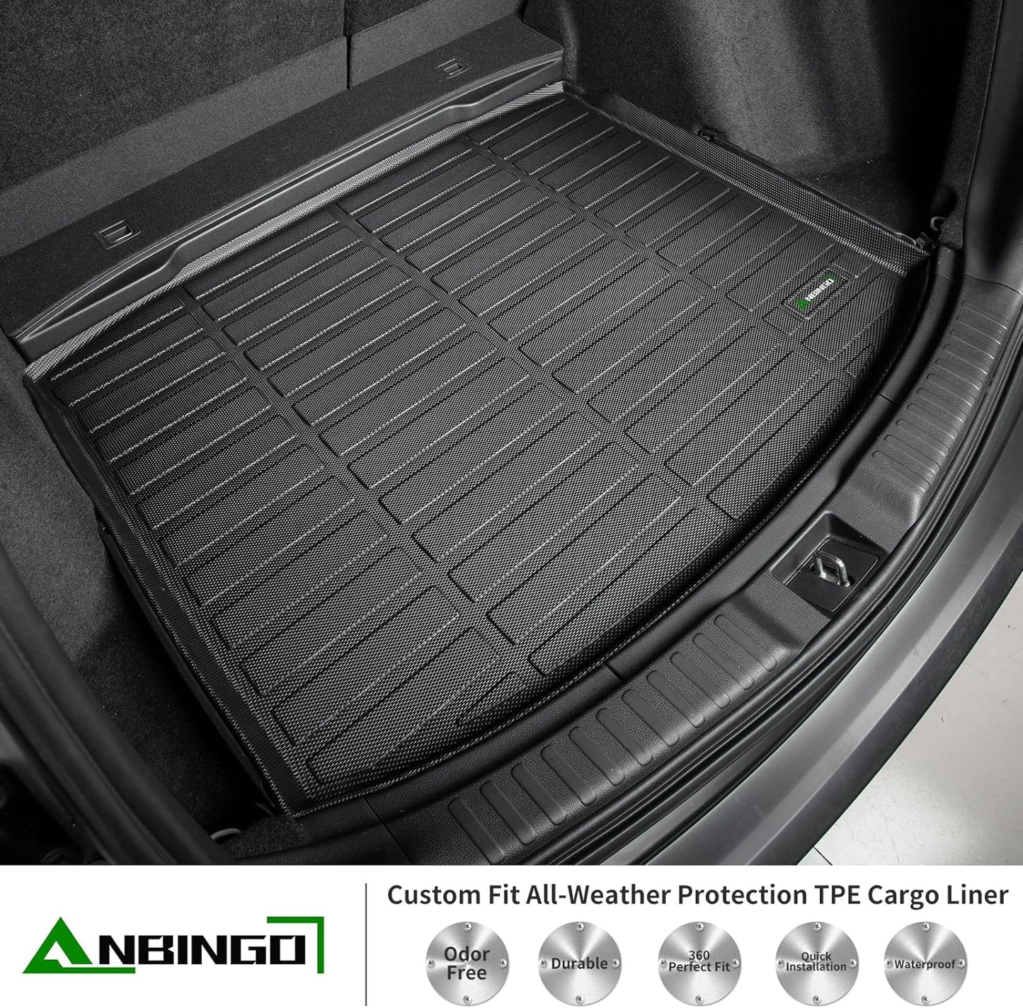 ANBINGO® Floor Mats & Cargo Liner for 2014-2022 Chevrolet Trax/Buick Encore 2013-2022 TPE All Weather Car Floor Liners Waterproof Non-Slip, Full Set