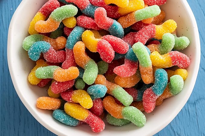 Trolli Sour Brite Crawlers Minis Candy, Sour Gummy Worms, 2 Ounce Treat-Size Pouches (Pack Of 36)