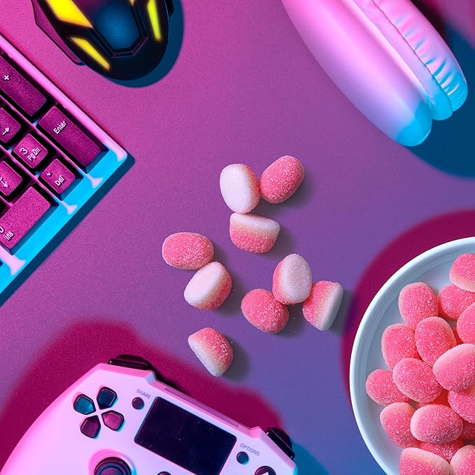 Trolli Strawberry Puffs, Sour Gummy Worms Candy, 4.25 Ounce Bags (Pack of 12)