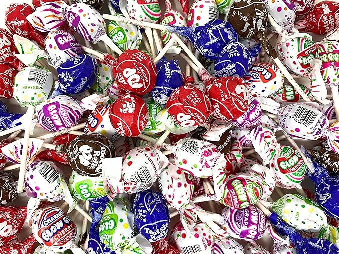 Assorted Charms Blow Pops & Tootsie Pops Bulk Candy 10 Flavor Lollipops Suckers Variety Value Pack 4 Lb (64 Oz)