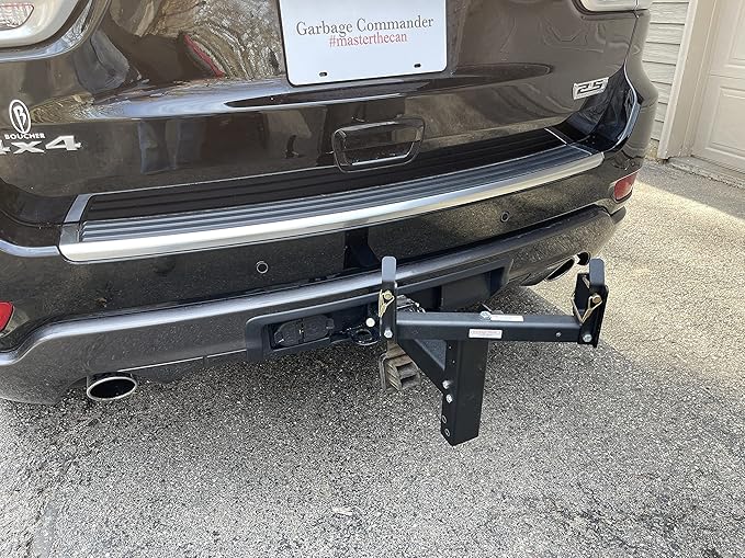 American-Made Premium Single Can Receiver Mounted Garbage Hook with Can Coupler - by Garbage Commander