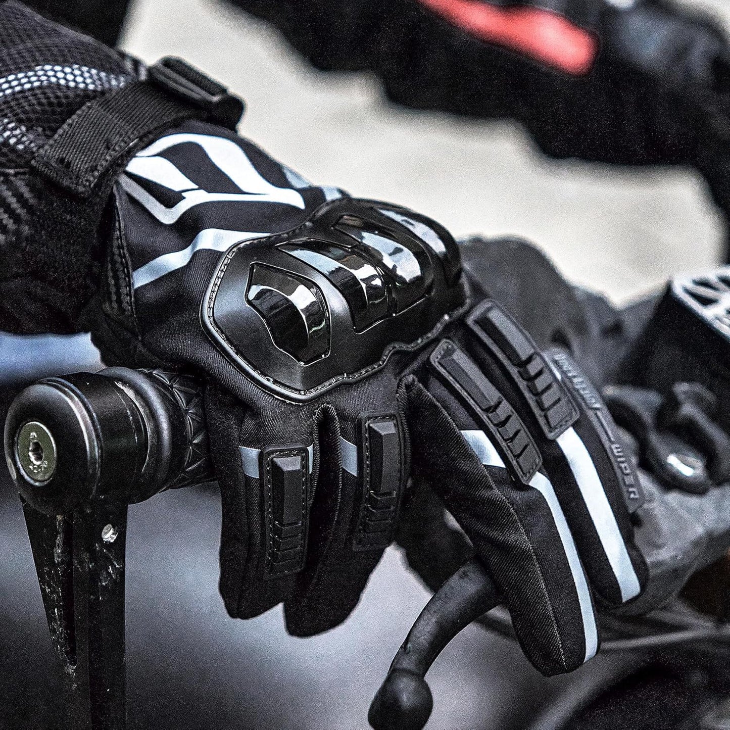 Motorcycle Gloves, Waterproof, Touch Screen, Men's Winter Gloves, ATV, UTV, Snowmobile, Skiing, Riding